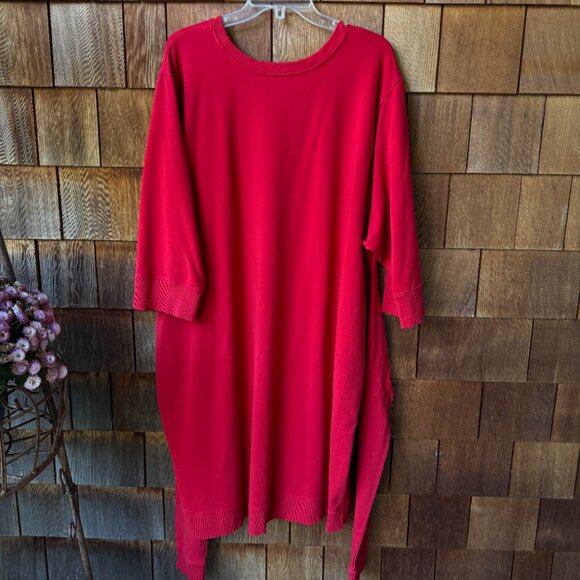 NWOT Universal Standard Cherry Red Misa Sweatshirt Dress in Women's XL/26-28 - Picture 9 of 12
